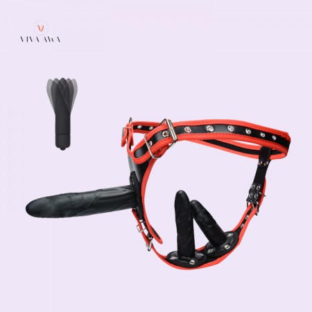 Strap On Dildo Three Size Dildo Penis Silicone Dildo For Women Dildo With Belt With Butt Plug Dildo Panty Sex Toys For Women buy Vibrator Dildo In India Online Red